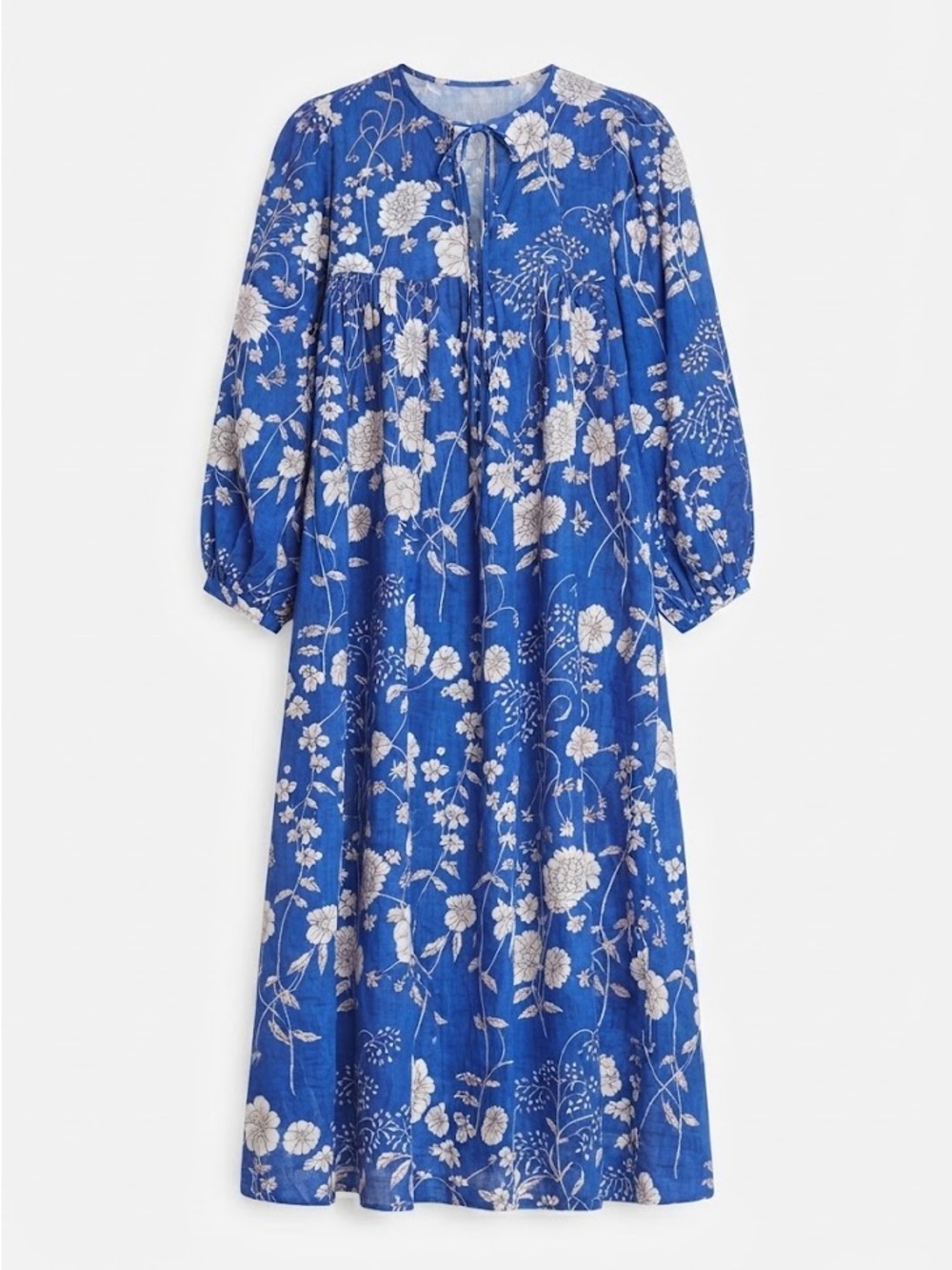 Matta Hamsa Garden Dress in Marine Blue Size Medium
